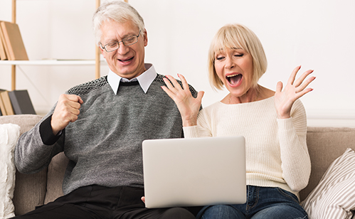 couple celebrating loan approval